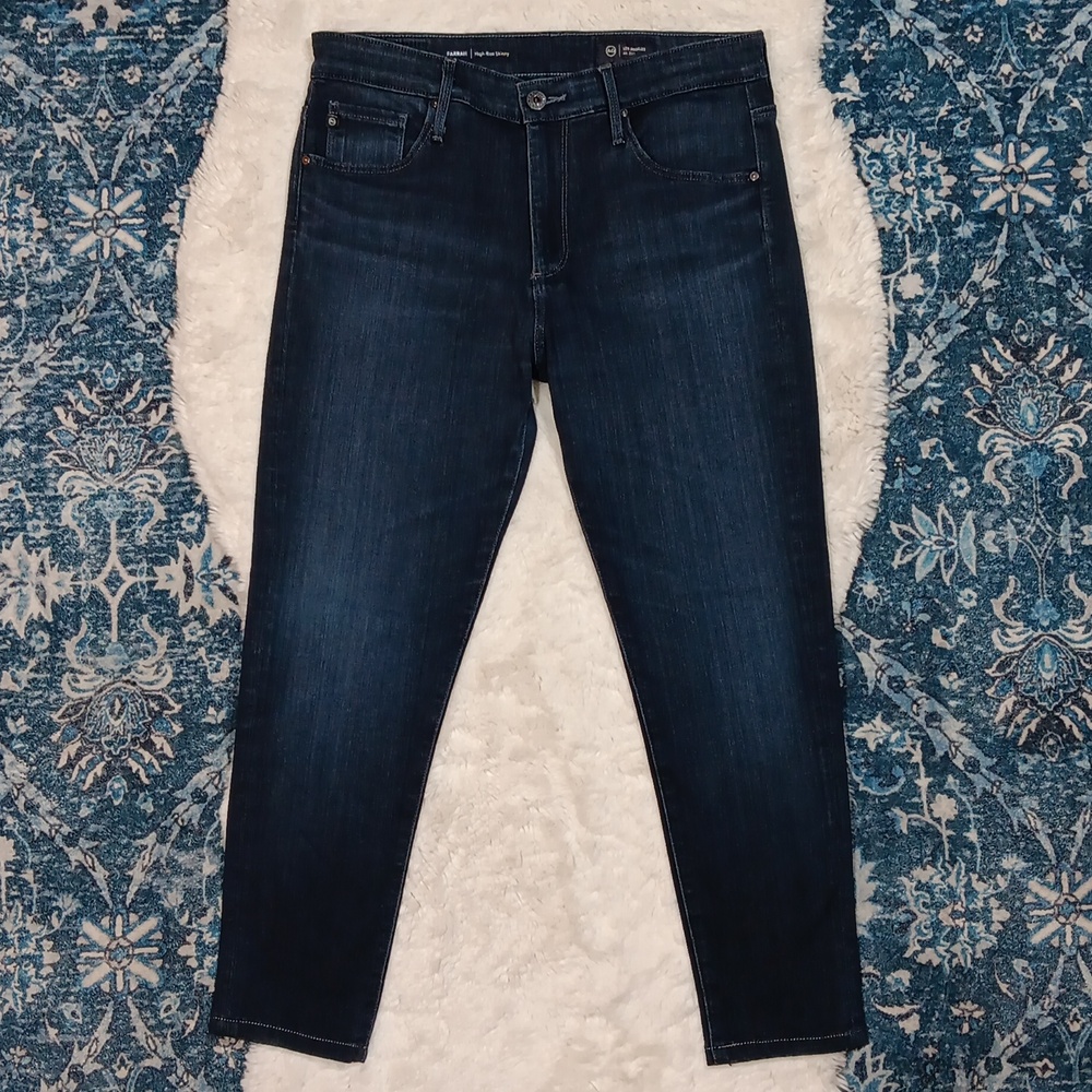 AG Adriano Goldschmied Farrah high rise skinny dark wash jeans womens sz 29